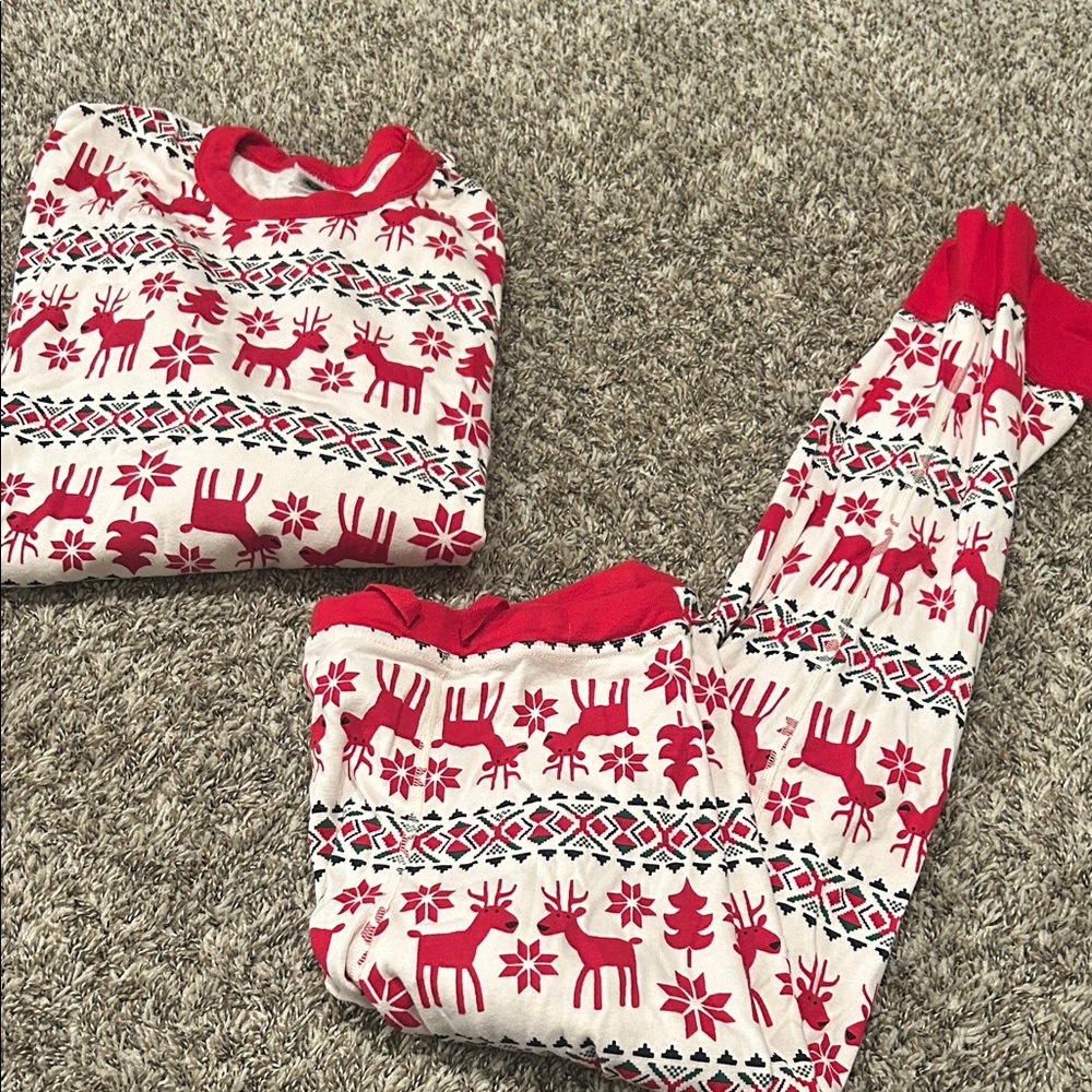 Hanna Andersson Festive Red and White Pajama Set